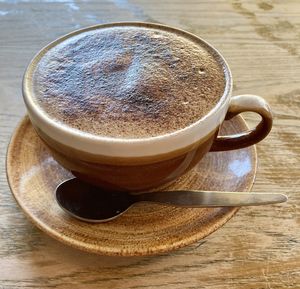 Close-up of coffee on table