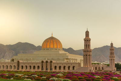 View of mosque against clear sky