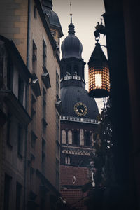 Low angle view of buildings in city