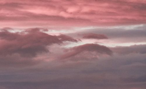 Low angle view of clouds in sky during sunset