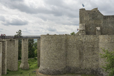 View of fort against cloudy sky