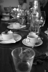 Table and chairs in restaurant