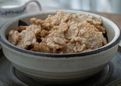 Close-up of food in bowl on table