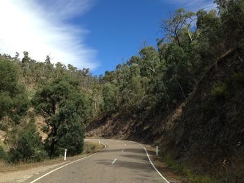 Road passing through country road