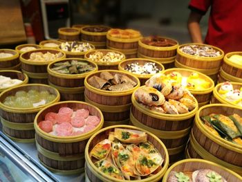 Close-up of various food on table