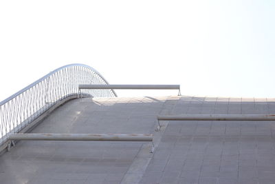 Low angle view of bridge against clear sky