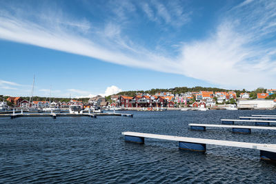 Boats in harbor