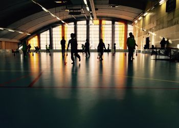 Children practicing bandy