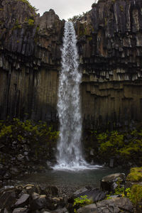 Scenic view of waterfall