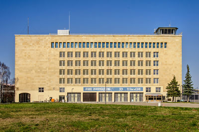 The southern end facade of the former tempelhof airport building