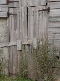 Old wooden door