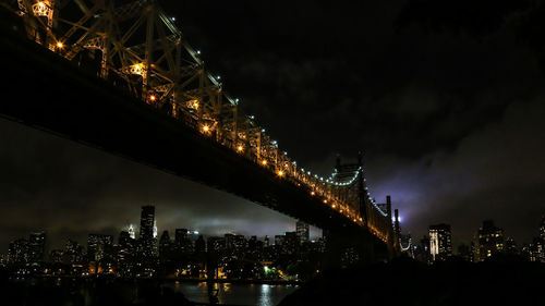 Illuminated cityscape at night