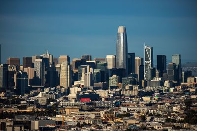 Cityscape against sky. view from bernal heights. 