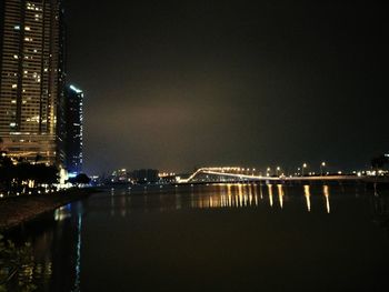 Illuminated city at night