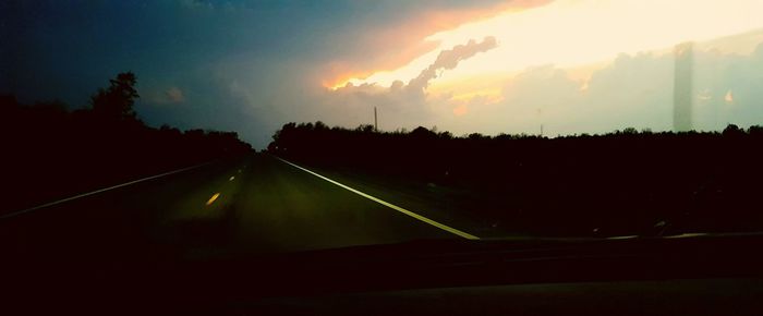 Road at sunset