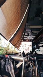 View of railroad tracks in city