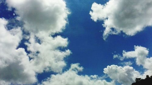 Low angle view of cloudy sky