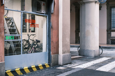 Entrance of building