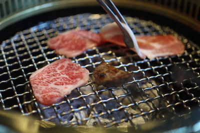 Barbecue the wagyu beef in a famous restaurant at taichung, taiwan