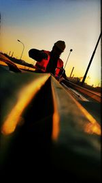 Close-up of a car on the road