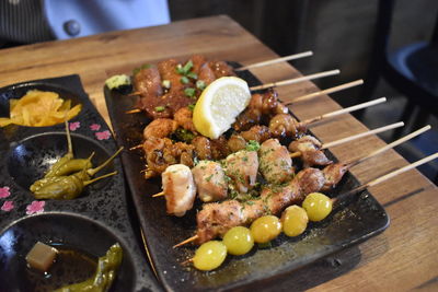 Close-up of food served in plate