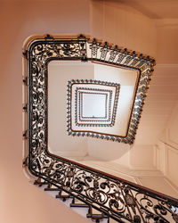 High angle view of spiral staircase