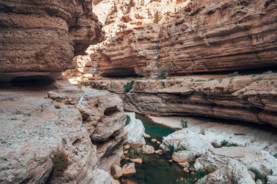 Close-up of rock formations