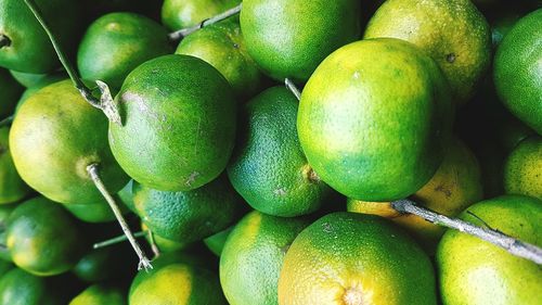 Full frame shot of limes for sale