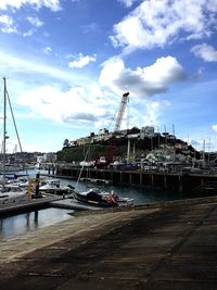 Cranes at harbor