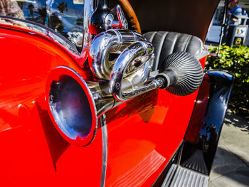 Vintage car on street during sunny day