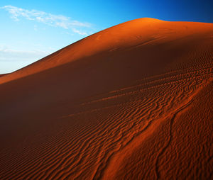 Scenic view of sand dunes at erg chebbi desert