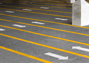 Zebra crossing on road in city