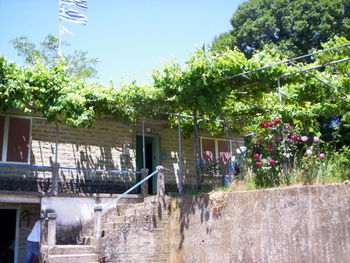 Built structure with trees in background