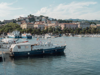 Boats in sea