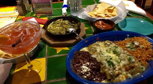 Close-up of served food
