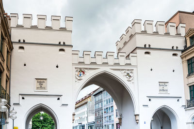 Low angle view of historical archway