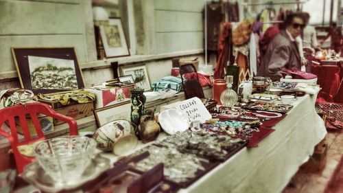 View of market stall for sale