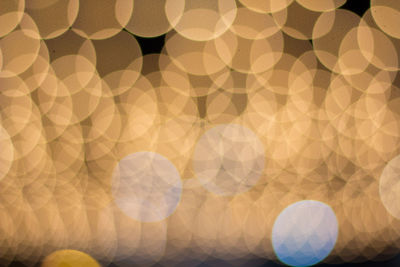 Defocused image of lights