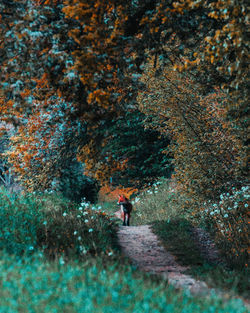 Full length of man walking on coral in sea