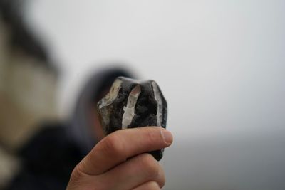 Close-up of person holding ice cream