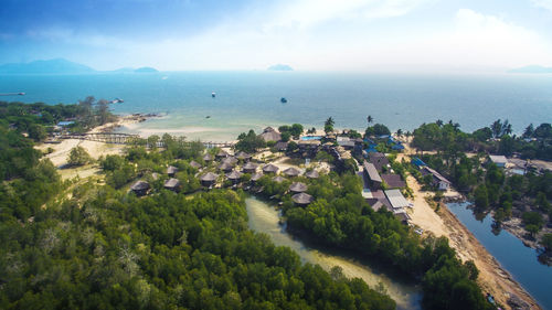 Aerial view of payam island andaman sea southern of thailand