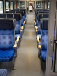 Empty seats in train