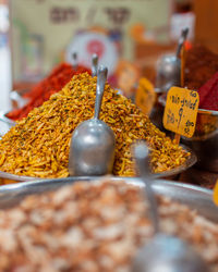 Close-up of food for sale in market