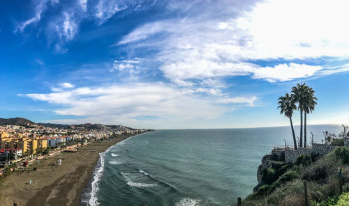 Panoramic view of beach against sky