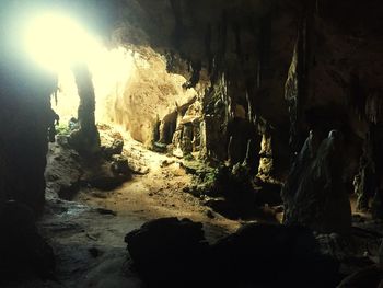 Rock formation in cave