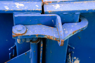 Close-up of rusty metal door