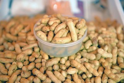 Close-up of peanuts in market