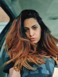 Portrait of beautiful young woman