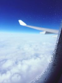 Cropped image of airplane wing