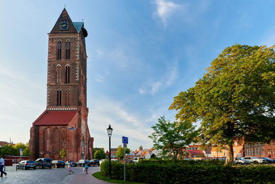 Low angle view of buildings against sky